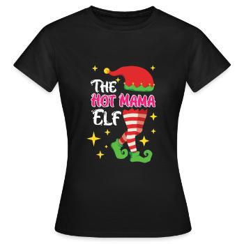 La mère elfe elfe - T-shirt Femme - noir - Devant - AI Model Female 172 dark (172cm)