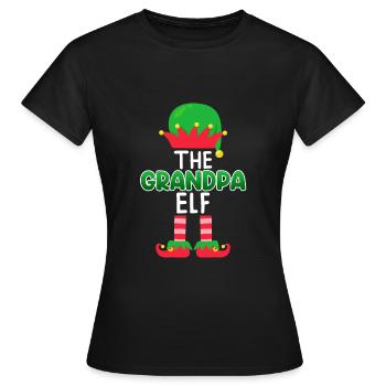 Opa Elfe Grandpa Elf - Women's T-Shirt - black - Front - AI Model Female 172 dark (172cm)