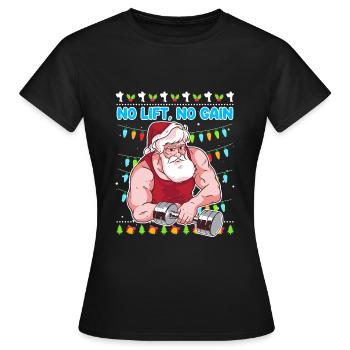 No Lift no Gain Bodybuilder - T-shirt Femme - noir - Devant - AI Model Female 172 dark (172cm)