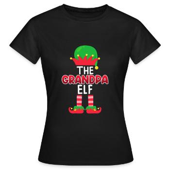 Opa Elfe Grandpa Elf - Women's T-Shirt - black - Front - AI Model Female 172 dark (172cm)