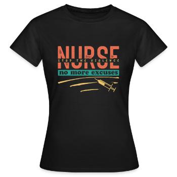 Keine Ausrede ich bin die Krankenschwester - Frauen T-Shirt - Schwarz - Vorne - AI Model Female 172 dark (172cm)