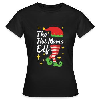 La mère elfe elfe - T-shirt Femme - noir - Devant - AI Model Female 172 dark (172cm)