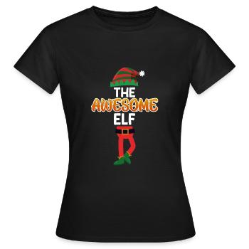 L’elfe génial incroyable elfe - T-shirt Femme - noir - Devant - AI Model Female 172 dark (172cm)