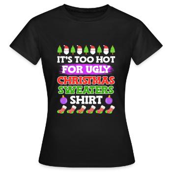 Noël moche - T-shirt Femme - noir - Devant - AI Model Female 172 dark (172cm)