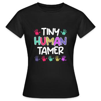 Jardin d’enfants Kinderzähmer Jardin d’enfants Erzieher - T-shirt Femme - noir - Devant - AI Model Female 172 dark (172cm)