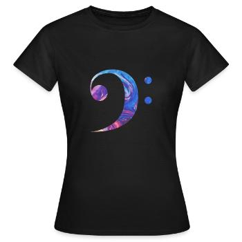 Clef de fa Je suis un musicien partition d'orchestre - T-shirt Femme - noir - Devant - AI Model Female 172 dark (172cm)