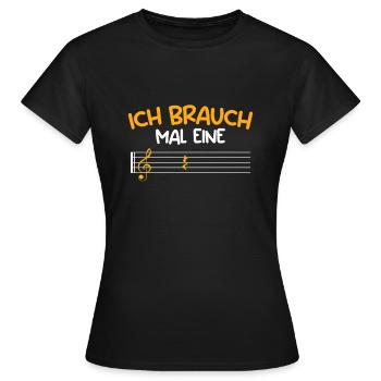 Musiker ich brauche mal eine Pause Noten - Frauen T-Shirt - Schwarz - Vorne - AI Model Female 172 dark (172cm)
