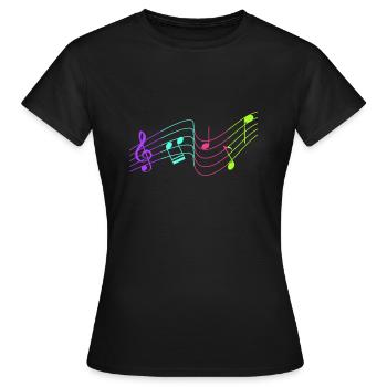 mélomane j'aime chanter de la musique - T-shirt Femme - noir - Devant - AI Model Female 172 dark (172cm)