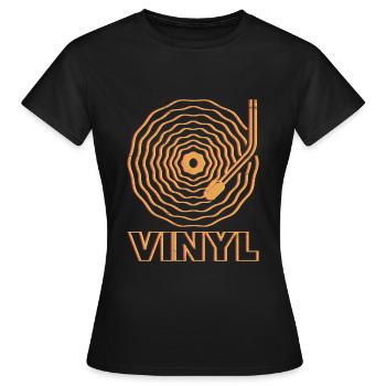DJ Musiker Disko ich brauche Vinyl - Frauen T-Shirt - Schwarz - Vorne - AI Model Female 172 dark (172cm)