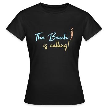 beach-volley - T-shirt Femme - noir - Devant - AI Model Female 172 dark (172cm)
