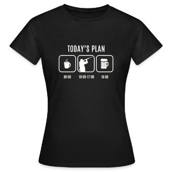 Kaffee Bier Tontauben Wurfscheiben Schiessen - Frauen T-Shirt - Schwarz - Vorne - AI Model Female 172 dark (172cm)