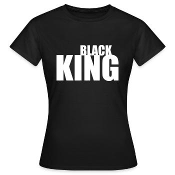 Black king - Frauen T-Shirt - Schwarz - Vorne - AI Model Female 172 dark (172cm)