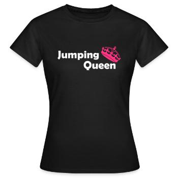 jumping trampoline girl jumping jump gift - Women's T-Shirt - black - Front - AI Model Female 172 dark (172cm)
