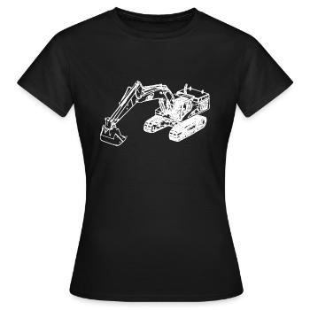 Pelle pelles pelles à pelles blanches - T-shirt Femme - noir - Devant - AI Model Female 172 dark (172cm)