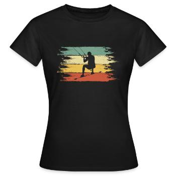 Kiter - Frauen T-Shirt - Schwarz - Vorne - AI Model Female 172 dark (172cm)