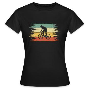 vélo de montagne - T-shirt Femme - noir - Devant - AI Model Female 172 dark (172cm)