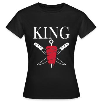 King Kebab Koch Küche Restaurant Kebab - Frauen T-Shirt - Schwarz - Vorne - AI Model Female 172 dark (172cm)