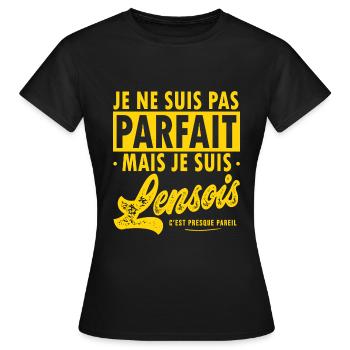 Lensois Lens footbal supporter fier de lens - T-shirt Femme - noir - Devant - AI Model Female 172 dark (172cm)