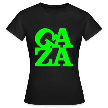 Gaza - T-shirt Femme - noir - Devant - AI Model Female 172 dark (172cm)
