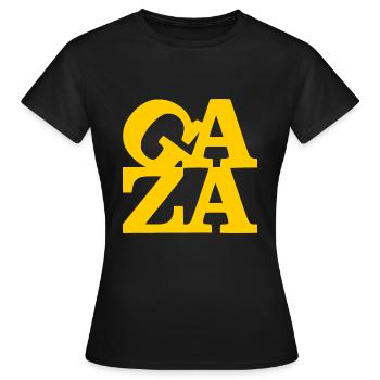 Gaza - T-shirt Femme - noir - Devant - AI Model Female 172 dark (172cm)