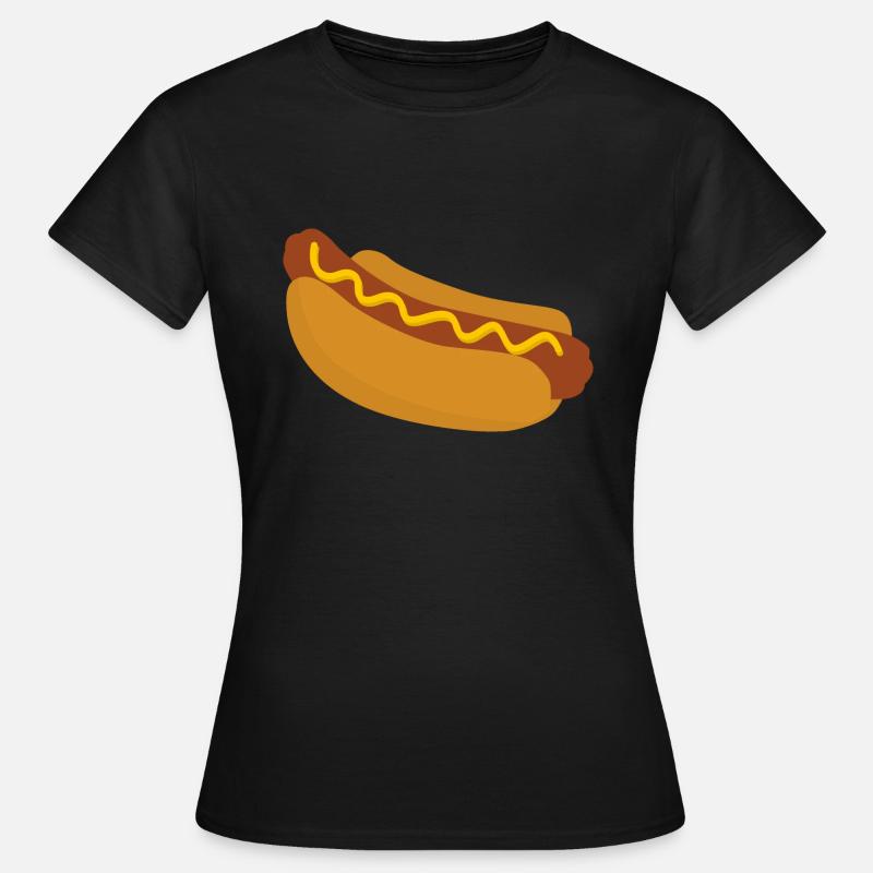 Hotdog - Dame-T-shirt - sort