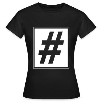 losange hashtag symbole - T-shirt Femme - noir - Devant - AI Model Female 172 dark (172cm)