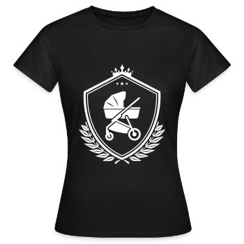 Panneau poussette - T-shirt Femme - noir - Devant - AI Model Female 172 dark (172cm)