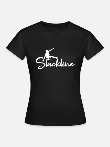 Slackline - Frauen T-Shirt - Schwarz