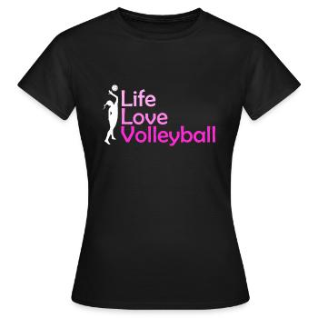 Beach volley - T-shirt Femme - noir - Devant - AI Model Female 172 dark (172cm)