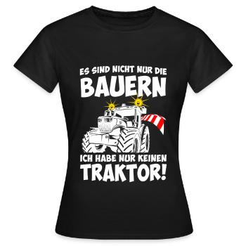 Bauernstreik Generalstreik Demonstration - Frauen T-Shirt - Schwarz - Vorne - AI Model Female 172 dark (172cm)