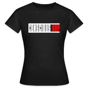 Conscious Rap Hip Hop Culture - Women's T-Shirt - black - Front - AI Model Female 172 dark (172cm)