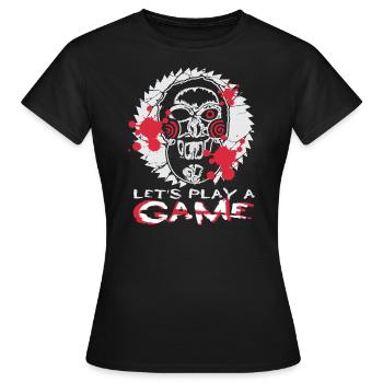 Poupée d'horreur, cadeau, horreur, jeu, clown d'horreur - T-shirt Femme - noir - Devant - AI Model Female 172 dark (172cm)