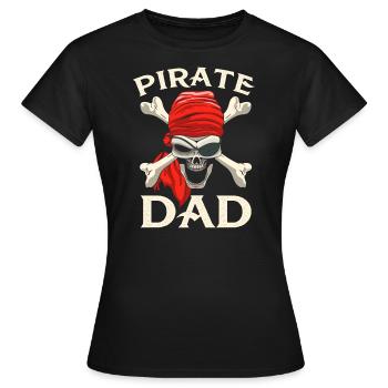 Os croisés tête de mort de papa pirate - T-shirt Femme - noir - Devant - AI Model Female 172 dark (172cm)