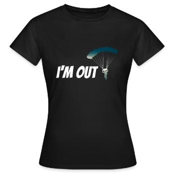 Fallschirm - Frauen T-Shirt - Schwarz - Vorne - AI Model Female 172 dark (172cm)