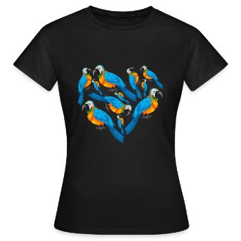 Herz Ara - Frauen T-Shirt - Schwarz - Vorne - AI Model Female 172 dark (172cm)