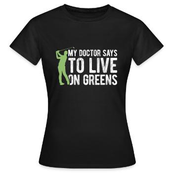 Golfplatz zum Golfen Golf - Frauen T-Shirt - Schwarz - Vorne - AI Model Female 172 dark (172cm)