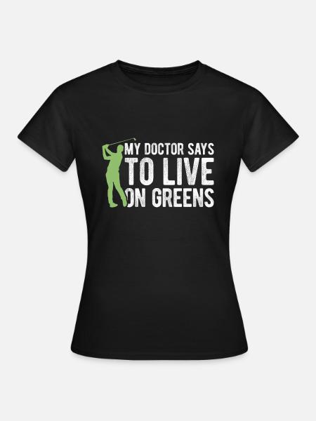 Golfplatz zum Golfen Golf - Frauen T-Shirt - Schwarz