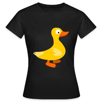 Canard creusé - T-shirt Femme - noir - Devant - AI Model Female 172 dark (172cm)