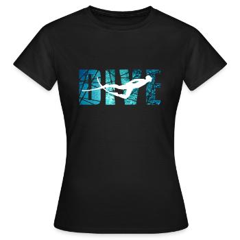 DIVE - Outdoor Riff Taucher - Frauen T-Shirt - Schwarz - Vorne - AI Model Female 172 dark (172cm)