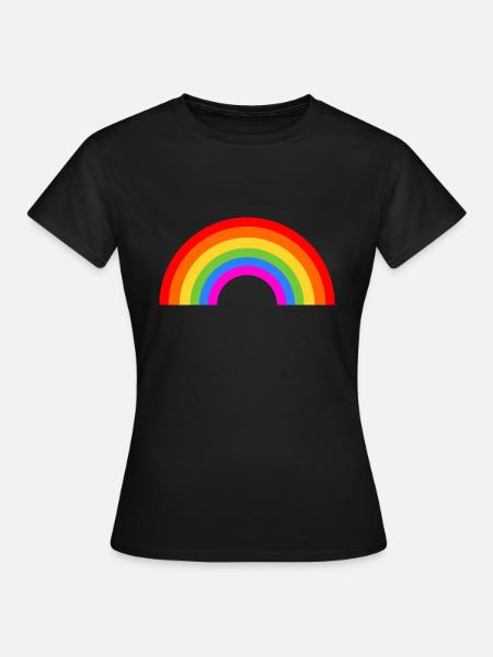 Regenbogen - Frauen T-Shirt - Schwarz