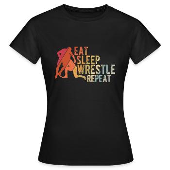 Grappling Martial Arts Wrestling - Frauen T-Shirt - Schwarz - Vorne - AI Model Female 172 dark (172cm)