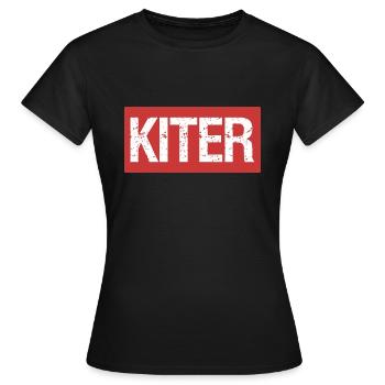 Kiter - Frauen T-Shirt - Schwarz - Vorne - AI Model Female 172 dark (172cm)
