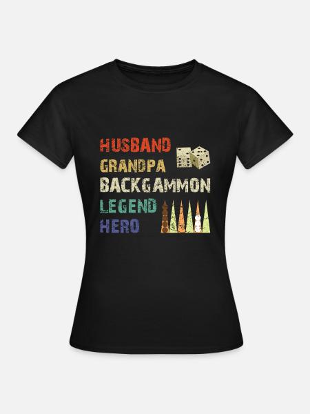 Backgammon Spiel - Frauen T-Shirt - Schwarz