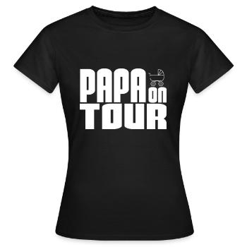 Papa en tournée - T-shirt Femme - noir - Devant - AI Model Female 172 dark (172cm)