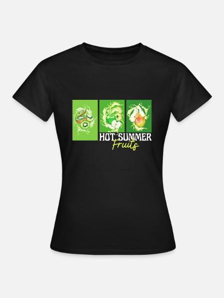 hot summer fruits - Frauen T-Shirt - Schwarz