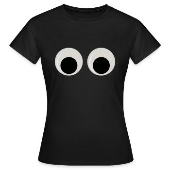Wackelaugen - Frauen T-Shirt - Schwarz - Vorne - AI Model Female 172 dark (172cm)