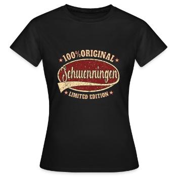 Schwenningen retro design - Frauen T-Shirt - Schwarz - Vorne - AI Model Female 172 dark (172cm)