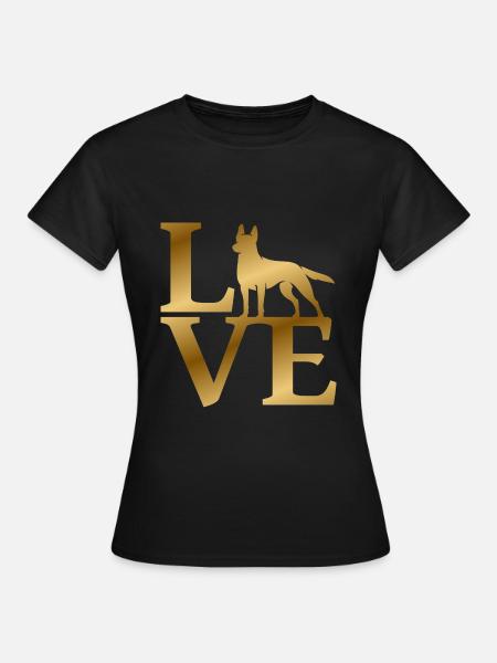 Love Malinois - Frauen T-Shirt - Schwarz
