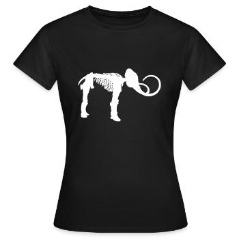 Mammut Eiszeit Skelett - Frauen T-Shirt - Schwarz - Vorne - AI Model Female 172 dark (172cm)