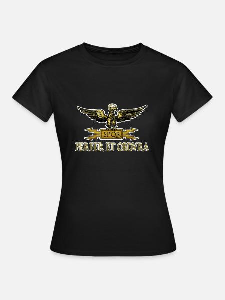 perfer et obdura latin parties et règnes ROM - T-shirt Femme - noir